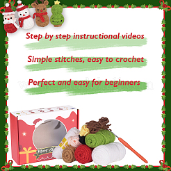 1Set Christmas Theme DIY Crochet Kit for Beginners&nbsp;DIY-SC0027-78A