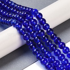 Drawbench Transparent Glass Beads Strands&nbsp;GLAD-Q012-8mm-22