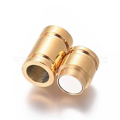 304 Stainless Steel Magnetic Clasps with Glue-in Ends&nbsp;X-STAS-G203-09G