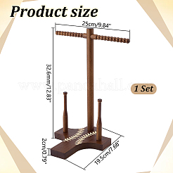 Baseball T Bar Wood Jewelry Display Stands for Necklaces Bracelets Rings&nbsp;ODIS-WH0177-011