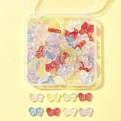 105Pcs 7 Colors UV Plating Iridescent Transparent Acrylic Beads&nbsp;OACR-FS0001-88