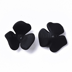 3-Petal Spray Painted Acrylic Bead Caps&nbsp;MACR-N007-01H