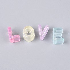 UV Plating Transparent Acrylic European Beads&nbsp;OACR-N160-22