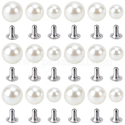 ABS Imitation Pearl Snap Rivet Butt Screw&nbsp;DIY-GF0013-38