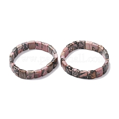 Natural Rhodonite Faceted Beaded Stretch Bracelets for Women&nbsp;BJEW-K251-08I