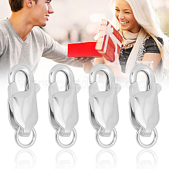 4Pcs 925 Sterling Silver Lobster Claw Clasps&nbsp;STER-BBC0009-40A
