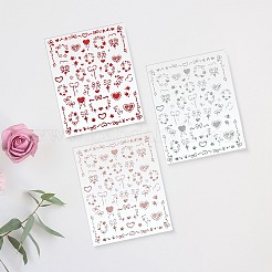 3Pcs 3 Colors Plastic Nail Art Stickers&nbsp;MRMJ-DJ0001-29