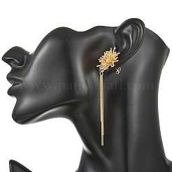 Brass Micro Pave Cubic Zirconia Dangle Earrings&nbsp;EJEW-JE07487