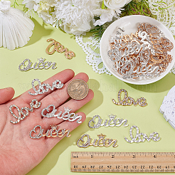 40Pcs 4 Styles Alloy Rhinestone Cabochons&nbsp;FIND-WR0012-98