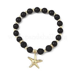 2Pcs Starfish 304 Stainless Steel Charm Bracelets&nbsp;BJEW-JB14088