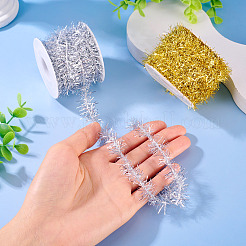 20 Yards 2 Colors Plastic Shiny Tinsel Hanging Garland&nbsp;AJEW-TA0002-16