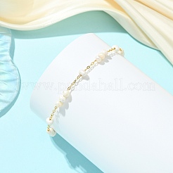 Potato Natural Cultured Freshwater Pearl Beads Link Bracelets&nbsp;BJEW-JB14128