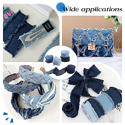 5Pcs 5 Colors Polyester Denim Ribbon&nbsp;OCOR-WR0002-14B