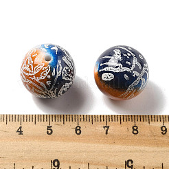 Baking Paint Opaque Acrylic Beads&nbsp;OACR-H049-03B