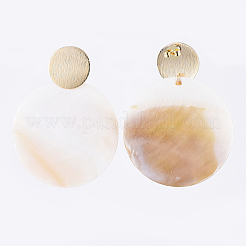 Natural Freshwater Shell Dangle Stud Earring Sets&nbsp;EJEW-JE04129