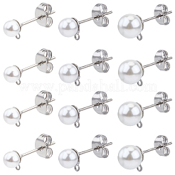 304 Stainless Steel Stud Earring Findings&nbsp;EJEW-SP0001-17L