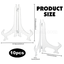 10Pcs Folding Plastic Decorative Plate Display Easels&nbsp;ODIS-GO0001-13
