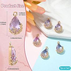 Transparent Glass Pendants&nbsp;GLAA-FZ0001-02I