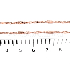 Brass Singapore Chains Necklaces for Women&nbsp;NJEW-D302-04RG