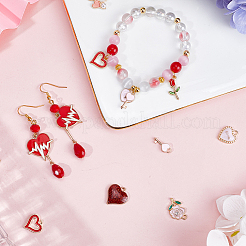 80Pcs 10 Style Alloy Enamel Pendants&nbsp;ENAM-SC0004-52