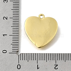 Heart Brass Pendant Cabochon Settings&nbsp;KK-P306-06G