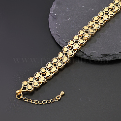 Elegant Brass Hexagon Link Chain Bracelets for Women&nbsp;BQ7567