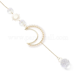 Brass Moon Hanging Suncatchers&nbsp;HJEW-JM04627