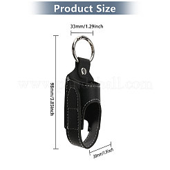 Asthma Inhaler Holder PU Leather Travel Handy Holder Keychain&nbsp;AJEW-WH0504-18