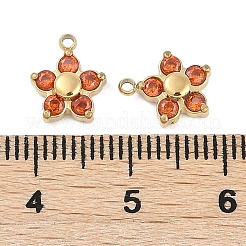 304 Stainless Steel Micro Pave Cubic Zirconia Pendants&nbsp;STAS-I325-021G