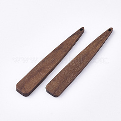 Undyed Walnut Wood Big Pendants&nbsp;X-WOOD-T023-02