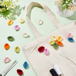 54Pcs 9 Colors Handicraft Milk Cotton Knitting Leaf Ornament Accessories&nbsp;DIY-FG0004-82