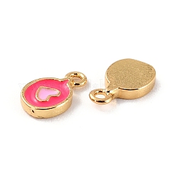 Brass Enamel Pendants&nbsp;KK-P207-006G-RS