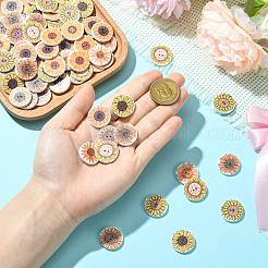 1 Set 100Pcs Wood Buttons&nbsp;BUTT-CJC0002-05B-1