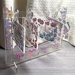 Transparent Acrylic Mini Photocard Hanger Rack&nbsp;ODIS-WH0002-47