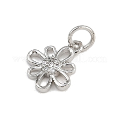 Brass Micro Pave Cubic Zirconia Pendants&nbsp;KK-A269-03B-P