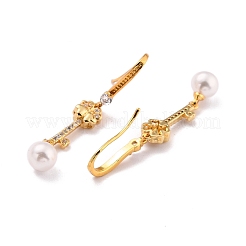 Clover Skeleton Key Sparkling Cubic Zirconia Dangle Earrings for Her&nbsp;ZIRC-C025-30G