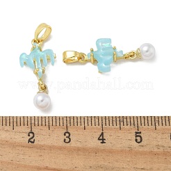 Rack Plating Brass Pendants&nbsp;KK-Q009-03G-02