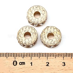 Rack Plating Flat Round Alloy Rhinestone Beads&nbsp;LS-RB-D293-02LG