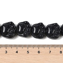 Synthetic Blue Goldstone Beads Strands&nbsp;G-M108-A02-01