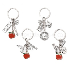 4Pcs Tibetan Style Alloy Keychains&nbsp;KEYC-JKC01250