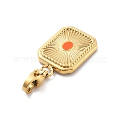 304 Stainless Steel Enamel Pendant Decoration&nbsp;STAS-L283-51G