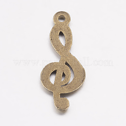Tibetan Style Alloy Treble Clef Pendants&nbsp;X-TIBEP-R315-AB-FF