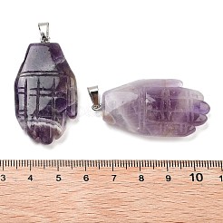 Natural Amethyst Carved Pendants&nbsp;G-K369-01P-06