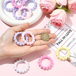 10Pcs Flocky Acrylic Beads&nbsp;OACR-YW0004-08