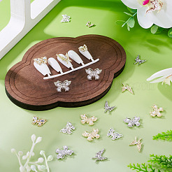 24Pcs 8 Styles Alloy Rhinestone Cabochons&nbsp;MRMJ-TA0001-49