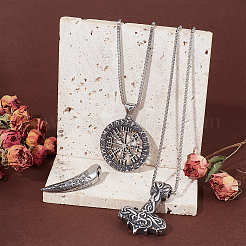 3Pcs 3 Style 304 Stainless Steel Pendants&nbsp;STAS-UN0055-79