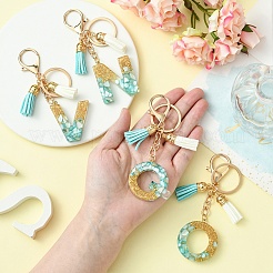 Transparent Epoxy Resin Pendant Keychains&nbsp;KEYC-FS00022-25