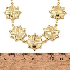 304 Stainless Steel Sun Link Chain Necklaces for Women&nbsp;NJEW-G178-14G