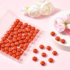 100Pcs Autumn Theme Dyed Synthetic Turquoise Beads&nbsp;G-SP0001-42