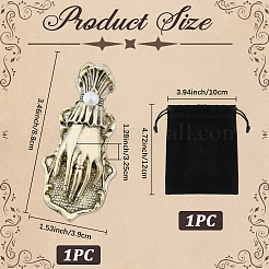 1Pc Hand Shape Zinc Alloy Note Clips&nbsp;OFST-CP0001-18AB